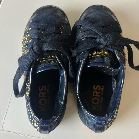 Michael Kors low tops with gold accents kids size 11 - Picture 7 of 10